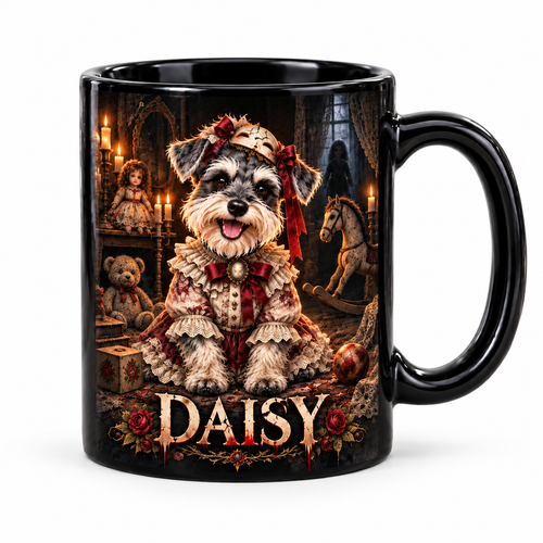 Custom Dog Photo Mug – Possessed Doll | Sipengrave