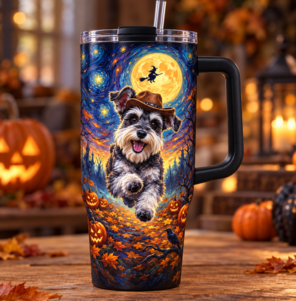 custom pet portrait tumbler
