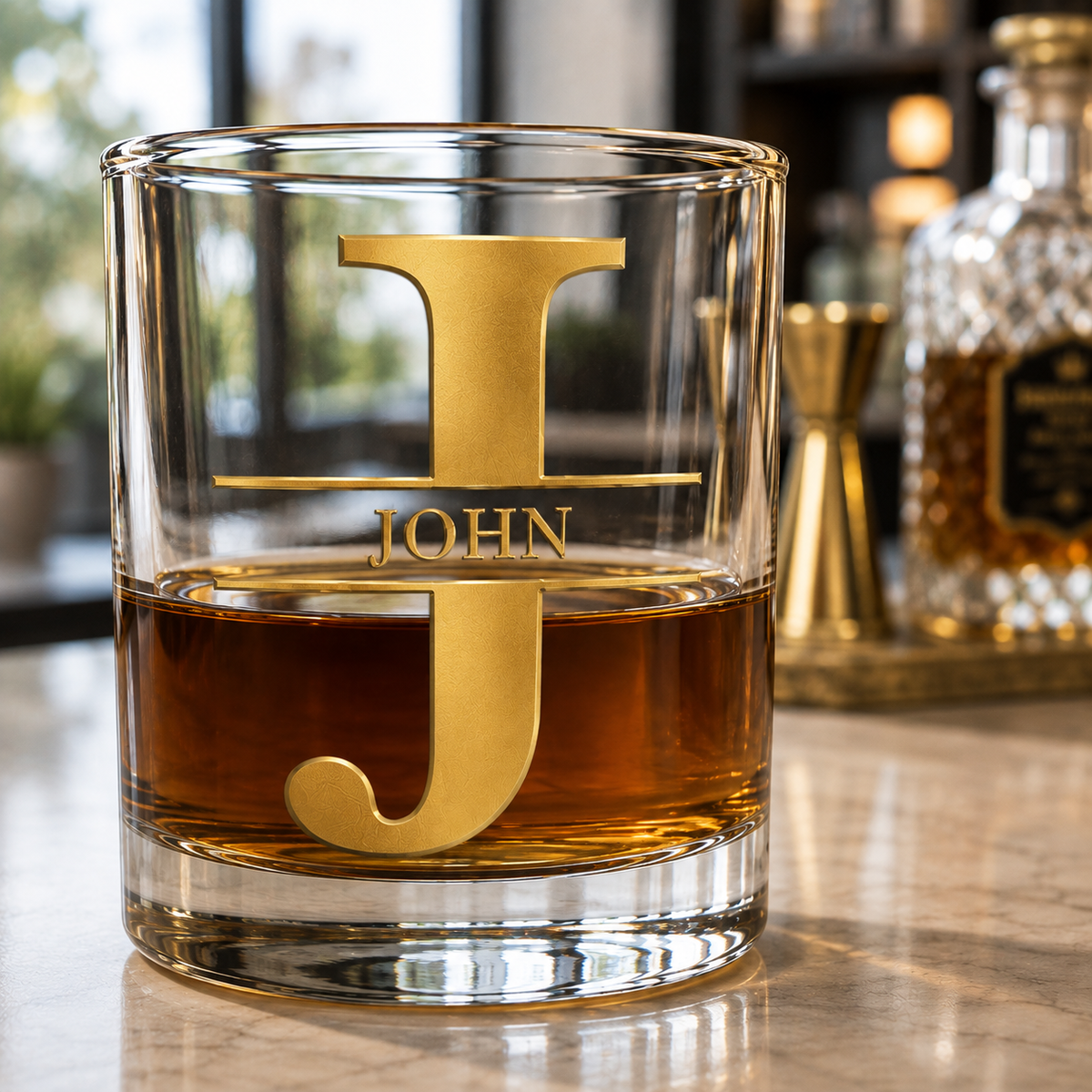 Personalized John retirement whiskey glass gift for coworker by SipEngrave
