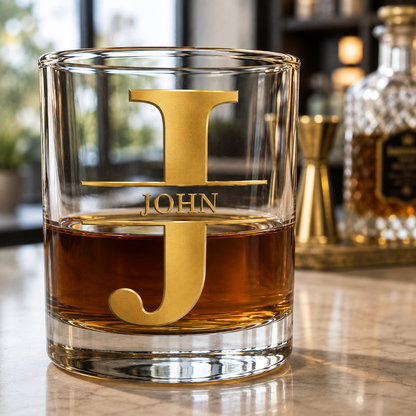 Personalized John retirement whiskey glass gift for coworker by SipEngrave